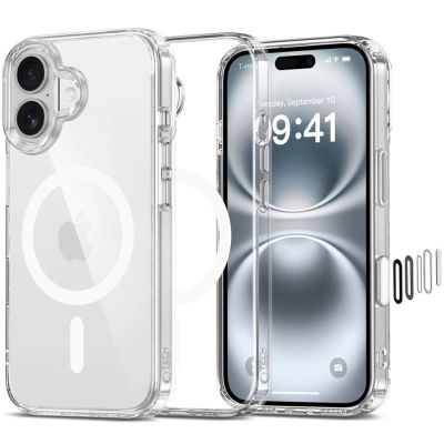 Tech-Protect Flexair Hybrid CC Magsafe Hülle für iPhone 16 – transparent