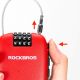 4. Rockbros 32420981001 Fahrradschloss mit einziehbarem Kabel – Rot