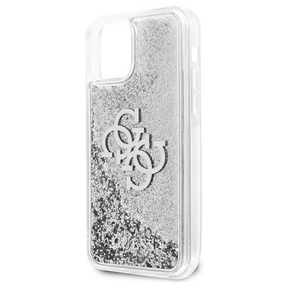 6. Guess GUHCP12LLG4GSI iPhone 12 Pro Max 6,7" Silber/Silber Hardcase 4G Big Liquid Glitter