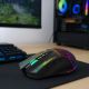 6. Wozinsky WMGB-3200 Kabellose optische Gaming-Maus mit integriertem Akku, 3200 DPI und RGB-Beleuchtung – Schwarz
