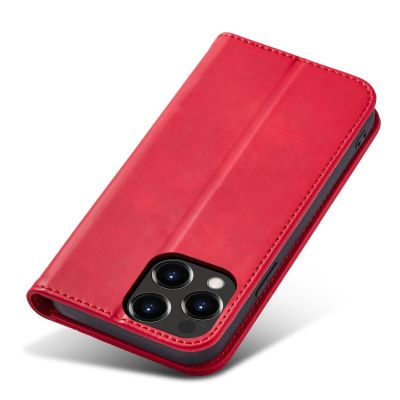 2. Magnet Fancy Case Hülle für iPhone 14 Pro Flip Cover Wallet Ständer rot