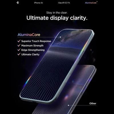 12. Spigen Glas.TR EZ Fit 2er-Pack Panzerglas für iPhone 17 Air - transparent