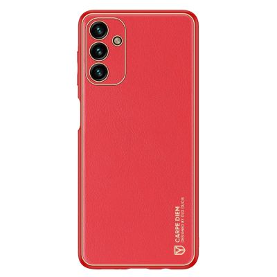 2. Dux Ducis Yolo elegante Hülle aus ökologischem Leder für Samsung Galaxy A13 5G rot