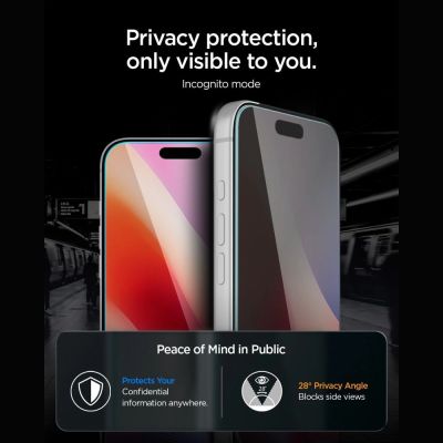 10. Spigen Glas.tR EZ Fit Pro HD AC Privacy 2er-Pack gehärtetes Glas für iPhone 18 Pro Max