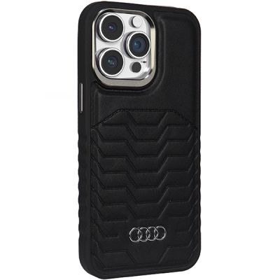 6. Audi Kunstlederhülle mit MagSafe für iPhone 14 Pro Max – schwarz