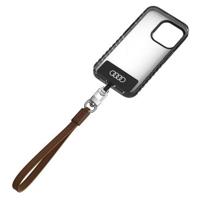 2. Audi Crossbody Leder Universal-Schlüsselband 28cm x 10mm - Braun