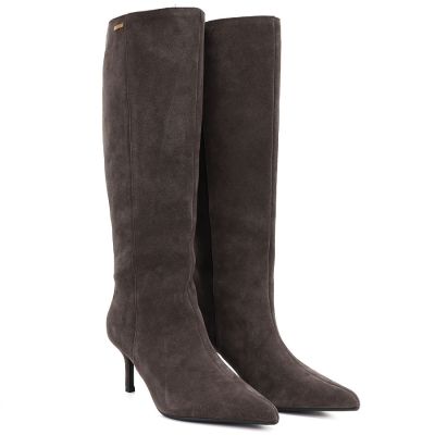 4. Damen-Lederstiefel mit hohem Absatz, gefüttert, braun, Big Star UU274497