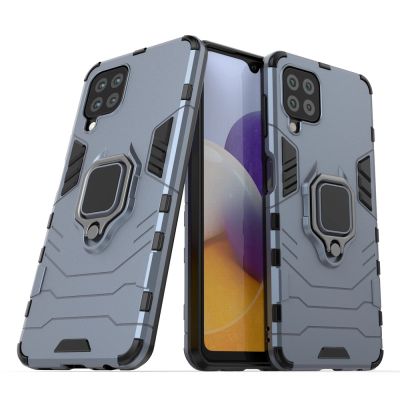 2. Ring Armor robuste Kickstand TPU/PC Panzer Handyhülle Hard Case für Samsung Galaxy A22 4G blau