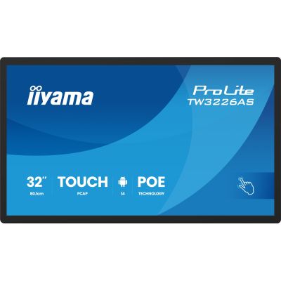 6. Panel-PC iiyama TW3226AS-B3P 32" mit Android 14+GMS, Octa-Core-Prozessor RK3576, 4 GB RAM, 32 GB interner Speicher, PCAP-Speicher, 10-Punkt-Touchscreen (1920 x 1080 Pixel), VA-Display