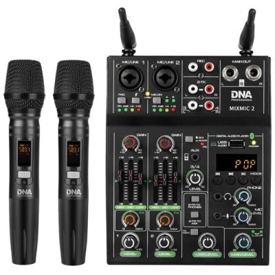 DNA MIXMIC 2 - Set (USB-Audiomixer + 2 drahtlose Mikrofone)