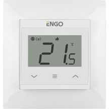 ENGO Controls E55-W Temperaturregler für 55x55-Rahmen, 230 V, weiß, Internet, WLAN
