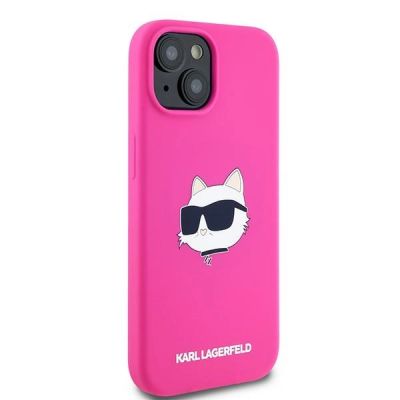 4. Karl Lagerfeld Silikon Choupette Head MagSafe Hülle für iPhone 15 Plus / 14 Plus – Rosa