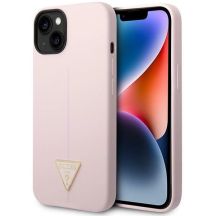 Guess Silikon Dreieck Hülle für iPhone 14 6.1" - Lila