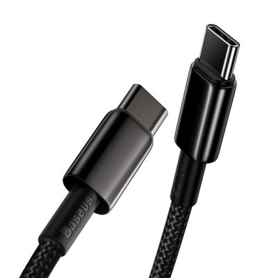 4. Baseus CATWJ-01 USB-C – USB-C PD QC-Kabel 100 W 5 A 1 m – schwarz