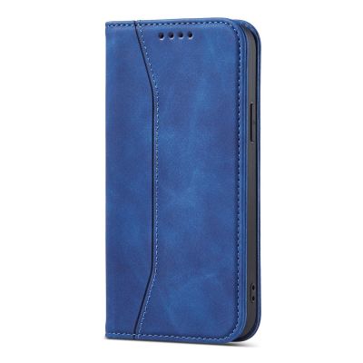 10. Magnet Fancy Case Hülle für iPhone 14 Pro Max Hülle mit Flip Wallet Ständer blau