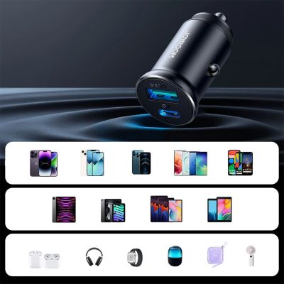 11. Joyroom JR-CCN05 30W USB-A/USB-C Mini-Autoladegerät – Schwarz