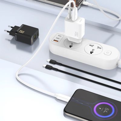 3. Dudao A26T GaN 25W USB-A, USB-C Ladegerät - Weiß