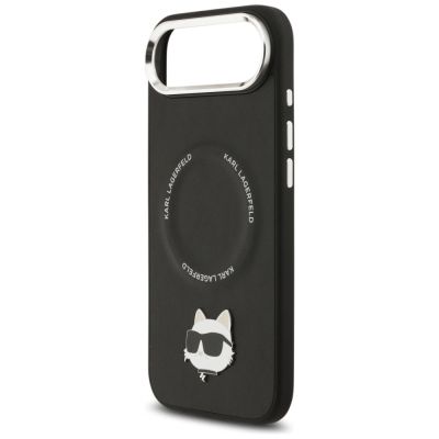 6. Karl Lagerfeld Choupette Pin MagSafe Hülle für iPhone Air Schwarz