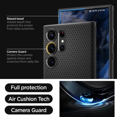 13. Spigen Liquid Air Hülle für Samsung Galaxy S23 Ultra – mattschwarz