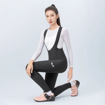 6. Rockbros YDCK005 TVI Damen-Radhose mit Trägern und Polsterung, Größe L, Schwarz
