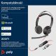 183. Poly Blackwire 5220 Stereo-Kopfhörer USB-C Headset + 3,5-mm-Klinkenstecker + USB-C/A-Adapter 8X231AA
