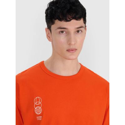 3. Übergroßes bedrucktes Herren-T-Shirt 4F 4FRSS25TTSHM2652-70S