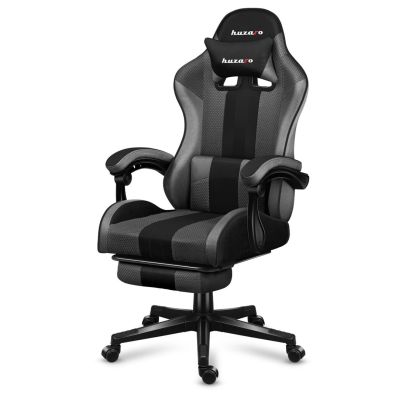 16. Huzaro Force 4.7 Gaming-Stuhl aus grauem Netzgewebe