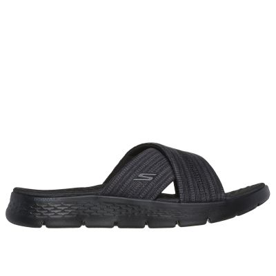 2. Skechers Damen-Flip-Flops GO WALK FLEX SANDAL IMPRESSED 141420 BKGY