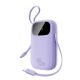 2. Baseus EnerFill FC31 20000mAh 45W Powerbank mit Display, USB-C- und Lightning Kabeln – Lila