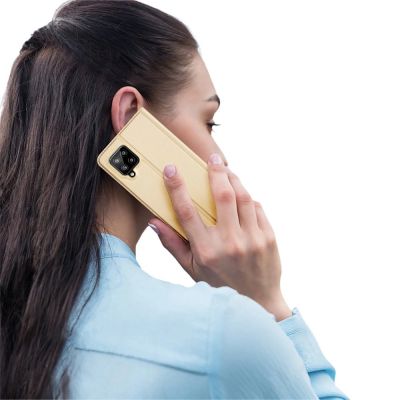 9. DUX DUCIS Skin Pro Holster Cover Flip Cover für Samsung Galaxy A42 5G gold