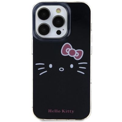 3. Hello Kitty IML Kitty Face Hülle für iPhone 14 Pro – Schwarz