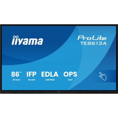 4. IIYAMA 217,4 cm (86") TE8613A-B2AG 16:9 Touchscreen 2xHDMI+2xUSB-C (Versand)