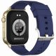 9. GRAVITY GT15-11 Damen-Smartwatch, marineblaues Silikonarmband + goldenes Armband