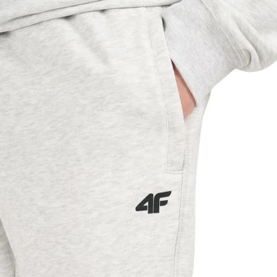 3. Herrenhose 4F CAS M1674, kühles Hellgrau-Melange, 4FWMM00TTROM1674, Größe 27M