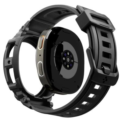 11. Spigen Rugged Armor Pro Armband für Samsung Galaxy Watch 8 44 mm – Mattschwarz