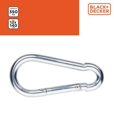 6. Stahlkarabiner, 2 Stück, Black + Decker