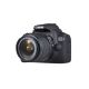 4. Canon EOS 2000D + EF-S 18-55mm f/3.5-5.6 III DSLR-Kit (24,1 MP CMOS, 6000 x 4000 px, Schwarz)