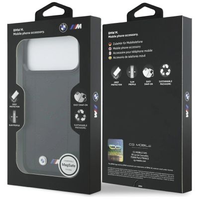 8. BMW M Quilted Logo MagSafe Case für iPhone 17 Pro Max – Schwarz