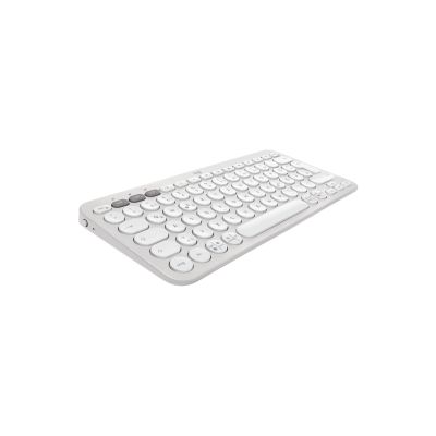 7. Logitech 920-012204 Tastatur und Maus (universell, kabellos, RF + Bluetooth, QWERTZ-Tastatur, Deutsch, Weiß)
