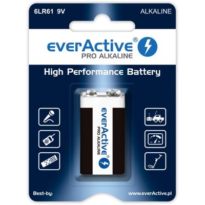 2. EVERACTIVE ALKALINE-BATTERIE 6LR61 9V - BLISTER (1 STÜCK) EV6LR61-PRO