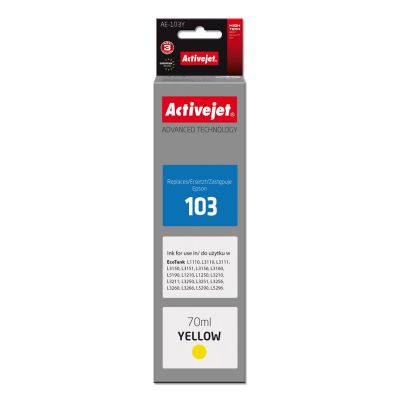 Activejet AE-103Y Tintenflasche (Ersetzt Epson 103 C13T00S44A; Supreme; 70 ml; Gelb)