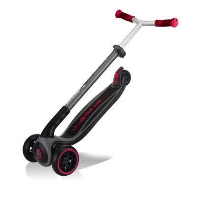 8. Globber Master Prime 3-Rad-Scooter / Schwarz - New Red 664-102