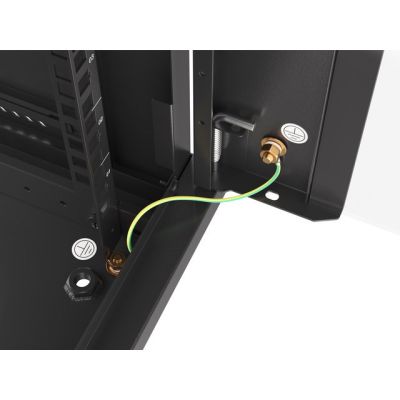 17. Lanberg WF01-6627-10B einteiliger Schrank (27 HE; 1300 mm / 600 mm / 600 mm; Wandmontage; Glas; 19 Zoll; schwarz)