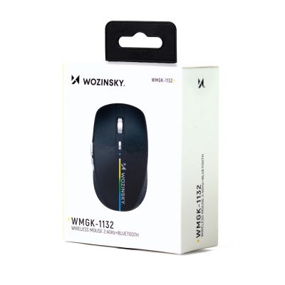 5. Wozinsky WMGK-1132 Kabellose Maus mit RGB-Hintergrundbeleuchtung – Schwarz