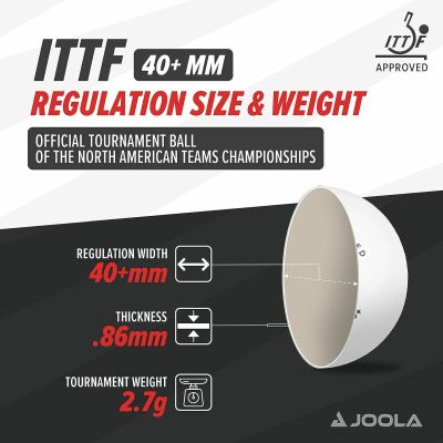 13. JOOLA PRIME Tischtennisbälle, 6 Stück, weiß
