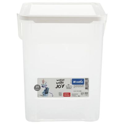 3. ROTHO Waschmittelbehälter 5 kg 9 l Transparent/Weiß