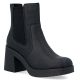 8. Damen-Chelsea-Boots mit Blockabsatz, gefüttert, schwarz, Rieker 58081-00