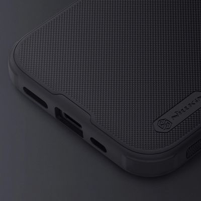 10. Nillkin Super Frosted Shield Pro verstärkte Hülle für iPhone 15 Plus – blau