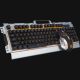 4. Marvo CM303 Tastatur mit USB-Gaming-Maus (Schwarz/Silber)