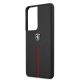 6. Ferrari FEOSIHCS21LBK S21 Ultra G998 czarny/black hardcase Off Track Leather Nylon Stripe
